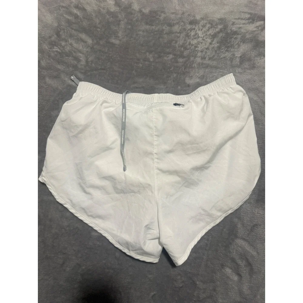 Nike Running Shorts Womens Size Medium White Dri-FIT Mesh Inset Athletic Gym